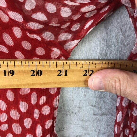 Paul Ropp Dress Womens Size 3 Red White Polka Dot Paisley Boho Rayon Indonesia - Picture 3 of 16